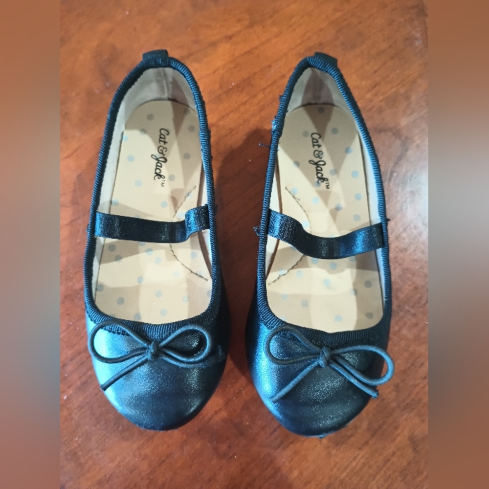 Black Ballet Flats Size 7 Toddler